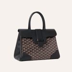 Goyard Saigon Tote Black Goyardine Canvas Palladium Hardware - Image 2